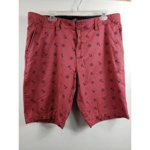 Beverly Hills Polo Nautical Shorts Size 38 Men's Flat Front Casual pink